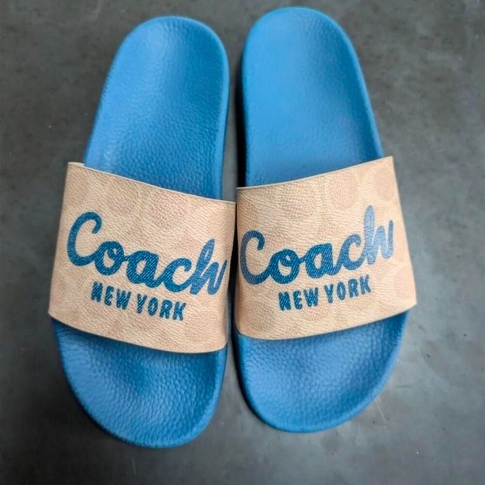 Coach Women's Blue Slides